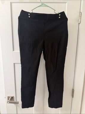 Jones New York Black Straight Leg Pants